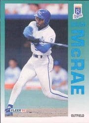 1992 Fleer Base Set Brian McRae #163 card