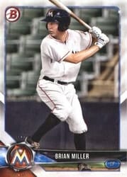 2018 Bowman Prospects Brian Miller #BP60 card