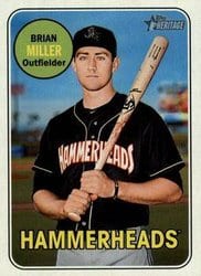 2018 Topps Heritage Minor League Base Set Brian Miller #26 card
