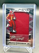 2022 Panini Black Sizeable Signatures Rookie Jersey Brian Robinson Jr #SSR-BRO card