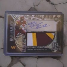2022 Panini Spectra Radiant Rookie Patch Signatures Brian Robinson Jr #RAD-BRO card