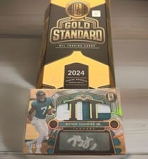 2024 Panini Gold Standard Rookie Jersey Autographs Brian Thomas Jr. #203 card
