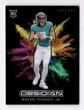 2024 Panini Obsidian Black Color Blast Brian Thomas Jr. #10 card