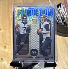 2025 Donruss Production Line Brian Thomas Jr. / Trevor Lawrence #5 card