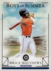 2024 Panini Boys of Summer Base Set Brice Matthews #27 card