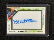 2025 Panini Boys of Summer Jumbo Acetate Signatures Brice Matthews #4 card