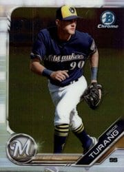 2019 Bowman Chrome Prospects Brice Turang #BCP-171 card