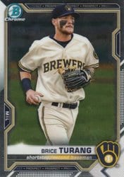 2021 Bowman Chrome Prospects Brice Turang #BCP-10 card