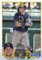 2023 Topps Chrome Logofractor Edition Base Set Brice Turang #170 card
