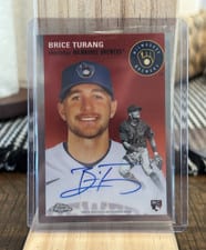 2023 Topps Chrome Platinum Anniversary Autographs Brice Turang #CPA-BT card