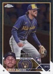 2023 Topps Chrome Update Base Set Brice Turang #USC119 card