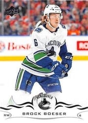 2018-19 Upper Deck Base Set Brock Boeser #177 card