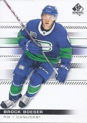 2019-20 SP Authentic Base Set Brock Boeser #45 card
