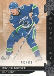 2019-20 Upper Deck Artifacts Base Set Brock Boeser #106 card