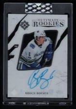 2020-21 Upper Deck Clear Cut Rookie Tribute Autographs Brock Boeser #RT-BB card