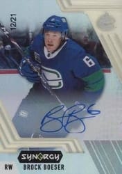 2020-21 Upper Deck Synergy Base Set Brock Boeser #54 card