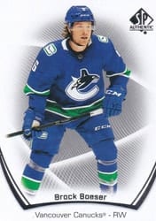 2021-22 SP Authentic Base Set Brock Boeser #66 card