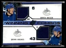 2021-22 SPx Winning Combos Brock Boeser/Quinn Hughes #WC-BBQH card