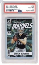 2024 Donruss Gridiron Marvels Brock Bowers #12 card