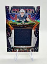 2024 Panini Obsidian Rookie Eruption Materials Brock Bowers #8 card
