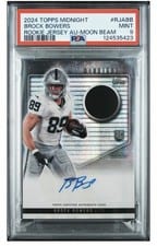 2024 Topps Midnight Rookie Jersey Autographs Brock Bowers #RJA-BB card