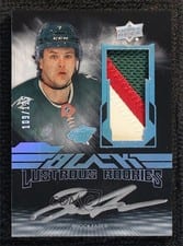 2023-24 SPx UD Black Lustrous Rookie Autograph Patch Brock Faber #LRAP-BF card