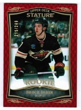 2024-25 Upper Deck Stature 2023-24 Base Rookies Update Brock Faber #40 card