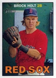 2016 Topps Heritage Base Set Brock Holt #74 card