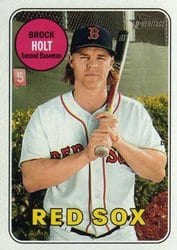 2018 Topps Heritage Base Set Brock Holt #691 card
