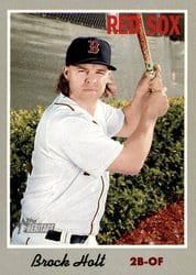 2019 Topps Heritage Base Set Brock Holt #39 card
