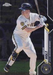 2020 Topps Chrome Update Base Set Brock Holt #U-45 card
