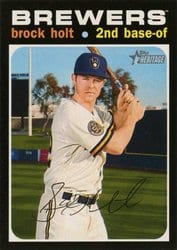 2020 Topps Heritage Base Set Brock Holt #509 card