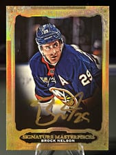 2022-23 Upper Deck Ultimate Collection Signature Masterpieces Brock Nelson #USM-BN card