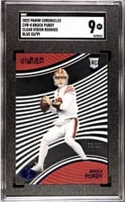 2022 Panini Chronicles Clear Vision Rookies Brock Purdy #CVR-8 card
