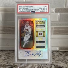 2022 Panini Contenders Brock Purdy Autograph Championship Ticket #263