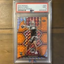 2022 Panini Mosaic Brock Purdy Reactive Orange #367 card