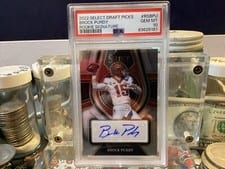 2022 Panini Select Draft Picks Rookie Signatures Brock Purdy #RS-BPU card