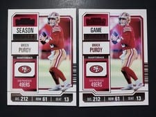 2023 Panini Contenders Brock Purdy Red #86 card