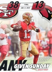 2023 Panini Prestige Any Given Sunday Brock Purdy #18 card