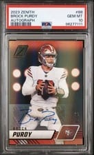 2023 Panini Zenith Autographs Brock Purdy #88 card