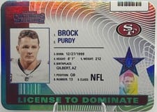 2024 Panini Contenders License to Dominate Brock Purdy #9 card