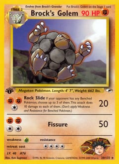 Gym Heroes Brock's Golem #20 card
