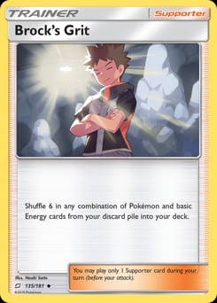 Team Up Brock's Grit #135 card
