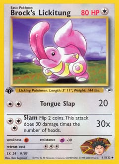 Gym Heroes Brock's Lickitung #41 card