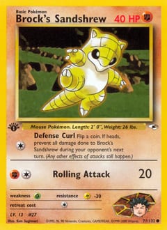 Gym Heroes Brock's Sandshrew #71 card