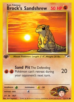 Gym Heroes Brock's Sandshrew #72 card