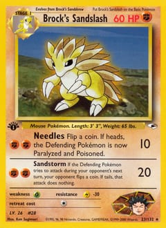 Gym Heroes Brock's Sandslash #23 card