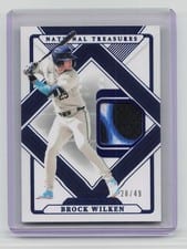 2025 Panini National Treasures Treasured Threads Brock Wilken #42 card