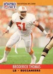 1990 Pro Set Base Set Broderick Thomas #659 card