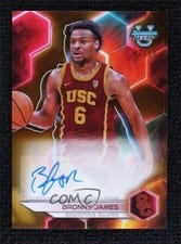 2023-24 Bowman University Best Best of 2023 Refractor Autographs Bronny James #B23-LBJ card